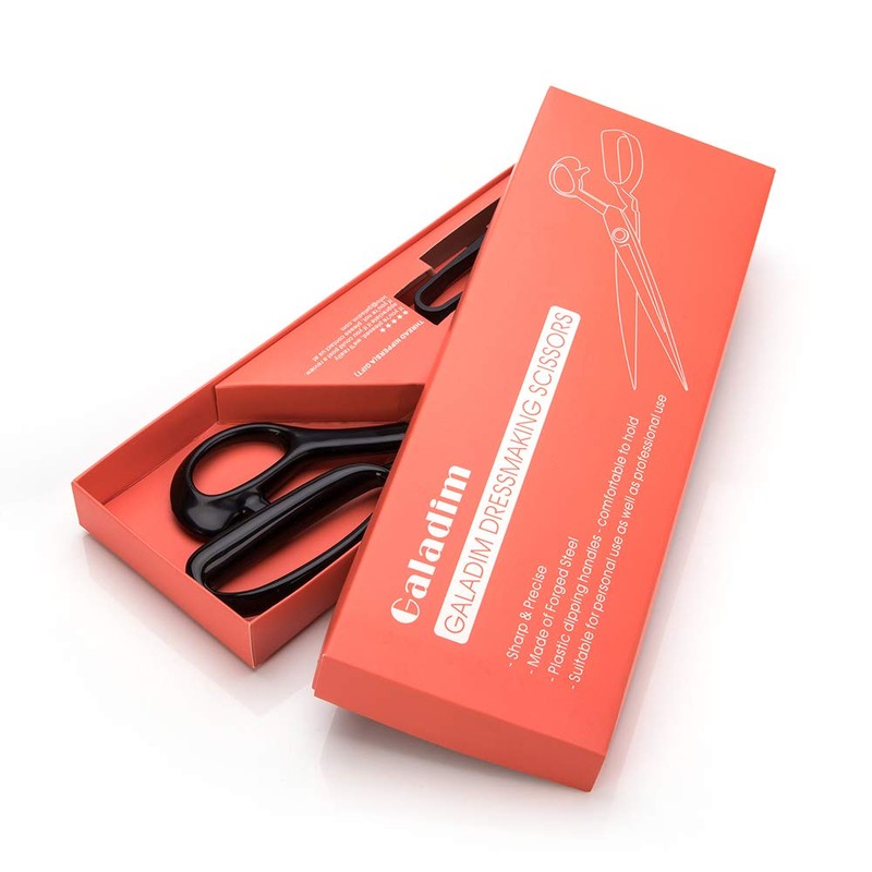 Galadim Left-Handed Dressmaking Scissors (10.4'', Black) - Dressmaker Shears for