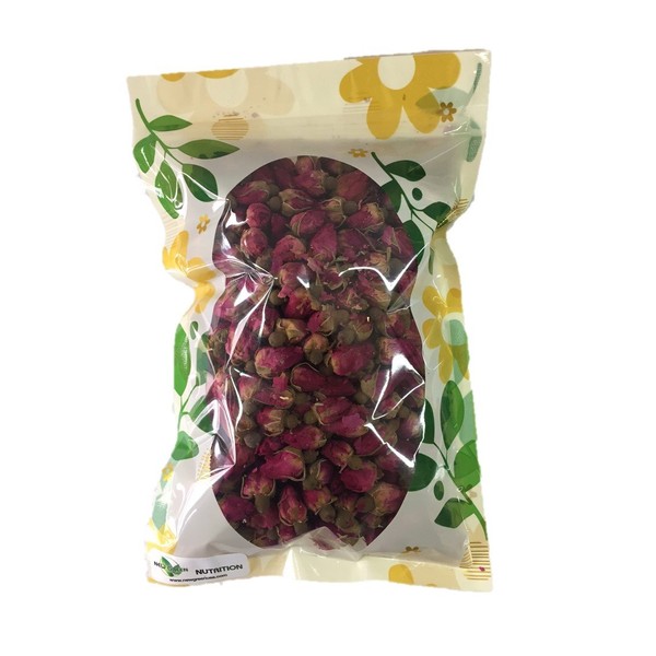 HerbsGreen Premium Dried Red Rose Buds, 100% Natural, Food Grade Herbal Tea (4 oz. Bag)
