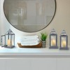 Elements Gray Metal Lanterns Set of 3-12 Inch Decorative Candle