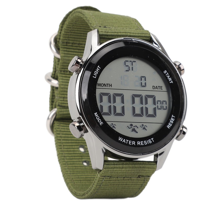 Men Digital Sports Watch Waterproof Alarm Countdown Dual Time Zone