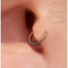 Tiny Gold Filled Tragus Hoop Piercing - Snug Comfortable 8mm