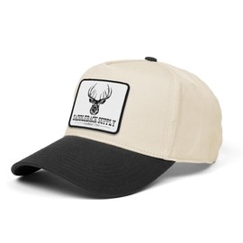 Saddleback Supply Vintage Trucker Hat - Deer Hunting Logo Black/tan