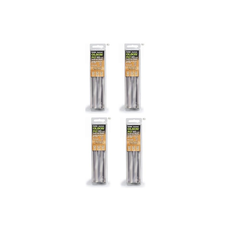 4PK OLSON Saw PG49802 Precision Ground Scroll Saw Blade (4