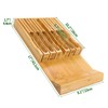 VaeFae Bamboo Knife Drawer Organizer, Knife Drawer Organizer Insert, Kitchen
