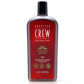 American Crew 3-In-1 Tea Tree Shampoo & Conditioner & Body Wash for Men 33.8 oz