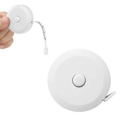 LeTradeJP Measure Bust Waist Measure Measure 200cm 79inch Handicrafts Dressing Tape Measure Double-Sided Scale Long Measure Auto Winding Lightweight (White)