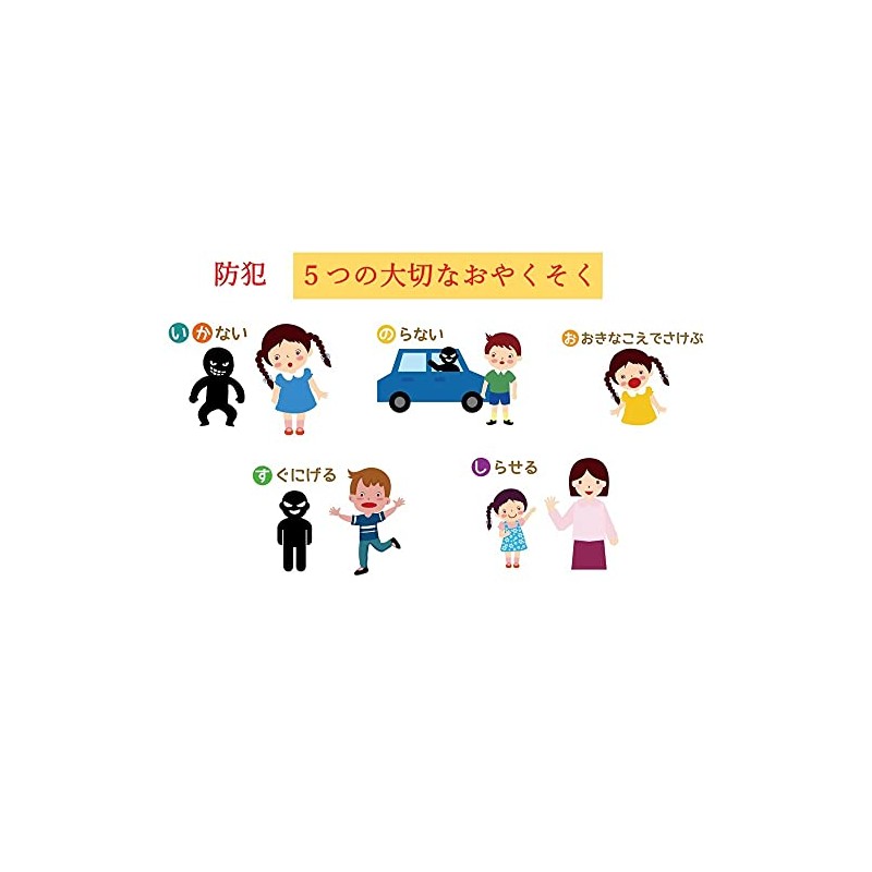 HANAHANA Illustration Panel Board, Crime Prevention, Important Promise to Protect