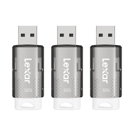 Lexar® JumpDrive® S60 - Unidades flash USB 2.0, 32 GB, negro, paquete de 3 unidades flash, LJDS60-32GB3NNU
