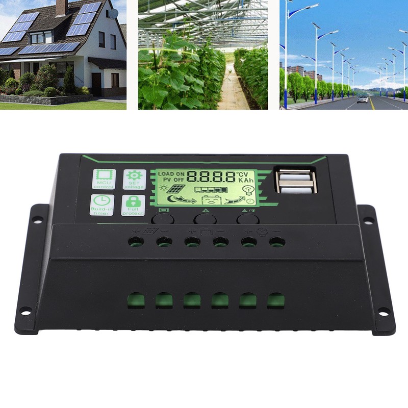 Solar Charge Controller 20A 2 USB Output PWM Control 3
