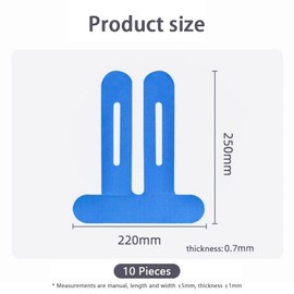 FDEETY Pack of 10 Kinesiology Tape Knee Tape Face Wrinkles Precut Kinesiology Tape Kintex Tape Physio Tape Patella Tape Precut Muscle Tape (Blue)