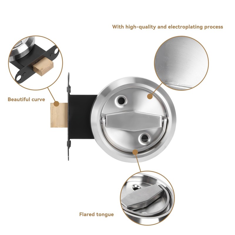 Security Door Lock, Sliding Pocket Door Bathroom Privacy Lock Set
