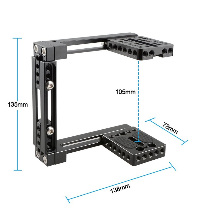 CAMVATE Left and Right Hand Camera Cage, Universal C-Shaped Cage,