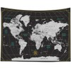 CAPSCEOLL World Map Tapestry for Kids Student Wall Tapestry World