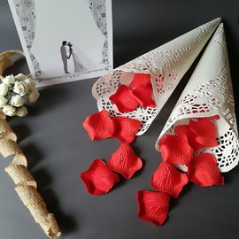 DECORA 3.5inch Round White Lace Paper Doilies for Wedding Tableware Decoration, 100-Pack