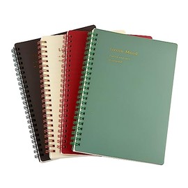 4 Piezas Libretas,A5 Cuaderno de Espiral de Color de Tapa Dura,Cuaderno de Notas con 320 Hojas de Raya,Plástico Grueso de Tapa Libreta Ejecutiva para 