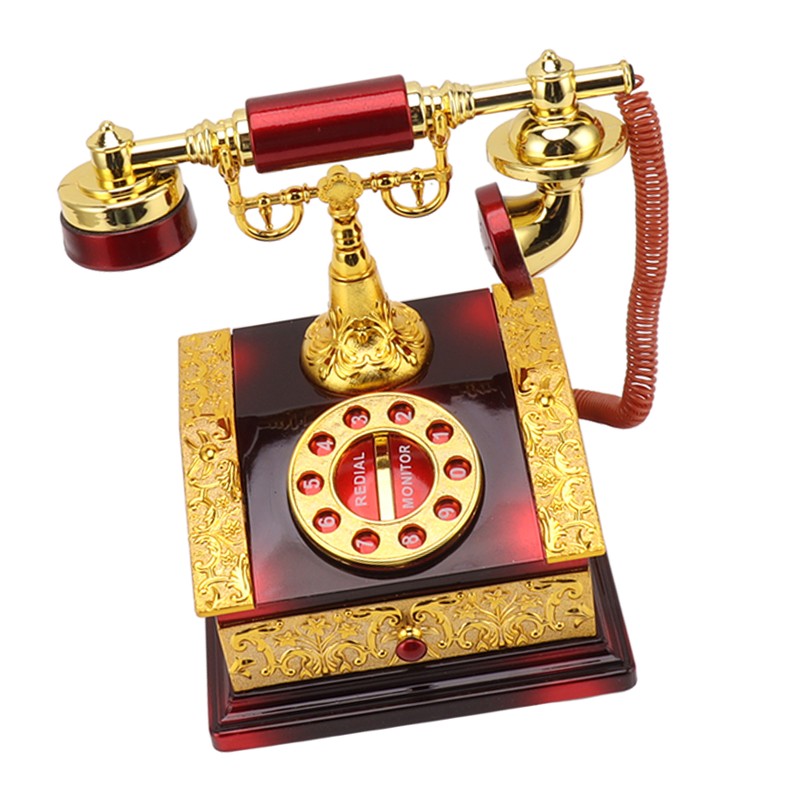 Dial Telephone Shaped Music Box Exquisite Retro Music Jewelry Box