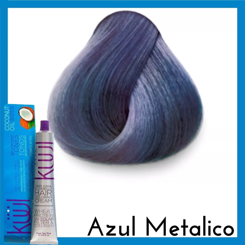 Kuul Tinte Semipermanente Tono Azul Metalico Tubo 90g