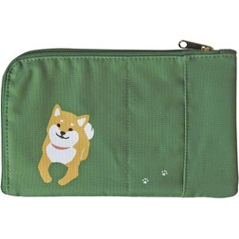 Abeille Mask Pouch Shiba Inu Khaki Dog AMA-1508 by Ken Onishi