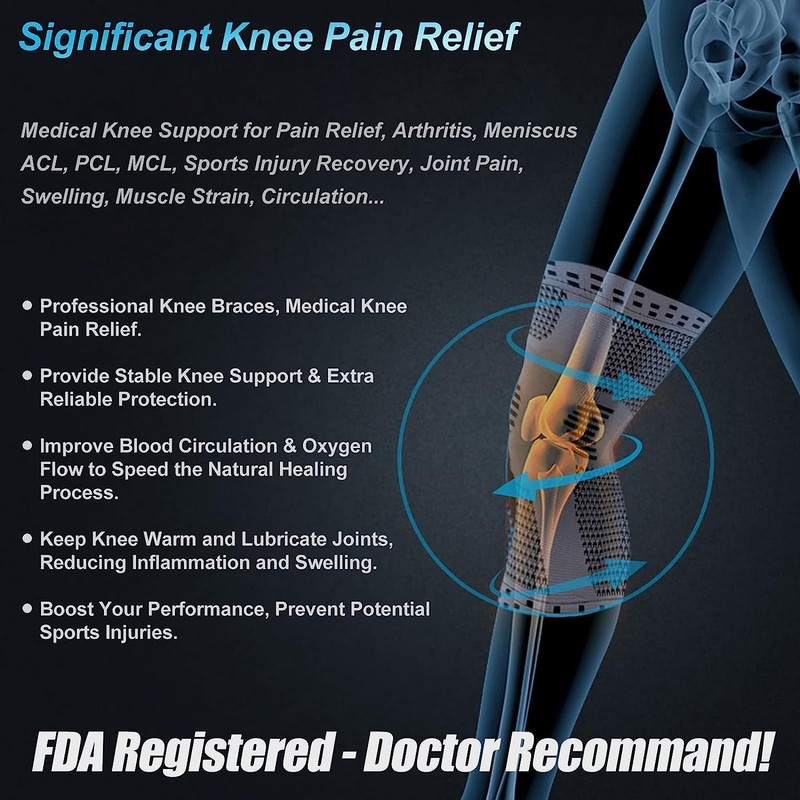 NEENCA Hinged Knee Brace, Knee Support with Side Stabilizers of