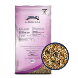 Armstrong Wild Bird Food All Season Bird Seed Blend, 40 Pounds - with Cut Corn, Wheat, White & Red Millet, Black Oil Sunflower Seeds for Blue Jays, Dark-Eyed Juncos and Mourning Doves