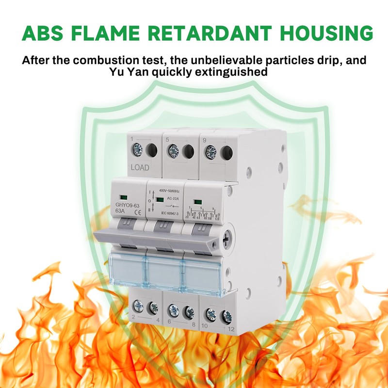 Switch 3P 63A Load Disconnect Dual Power Manual Transfer Isolating