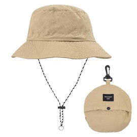 EIDUOVA Fishing Hat with Waterproof Cord for Women Men Adjustable Safari Hat Windproof Bucket Hat Fishing Hat Beach Hiking Climbing Khaki, khaki