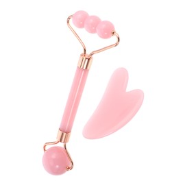 OATIPHO 1 Set Facial Roller and Set Handheld Massager for Skin Care Includes Roller Stick and Board Reduces Fine Lines and Improves Skin Texture for Beauty Routine