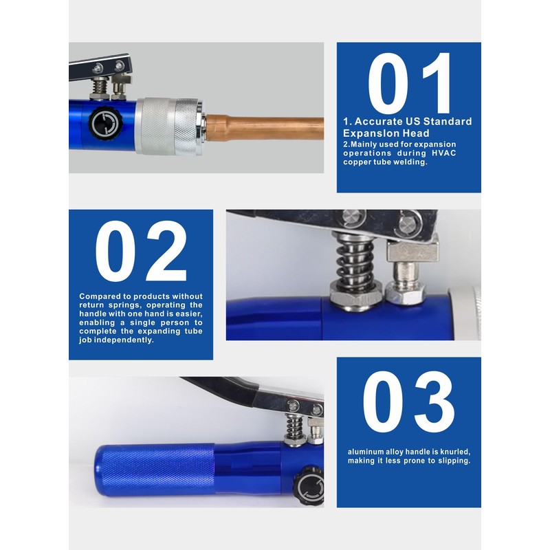 AMZCNC Hydraulic Tube Expander Compact Swaging Tool Kit with Tube
