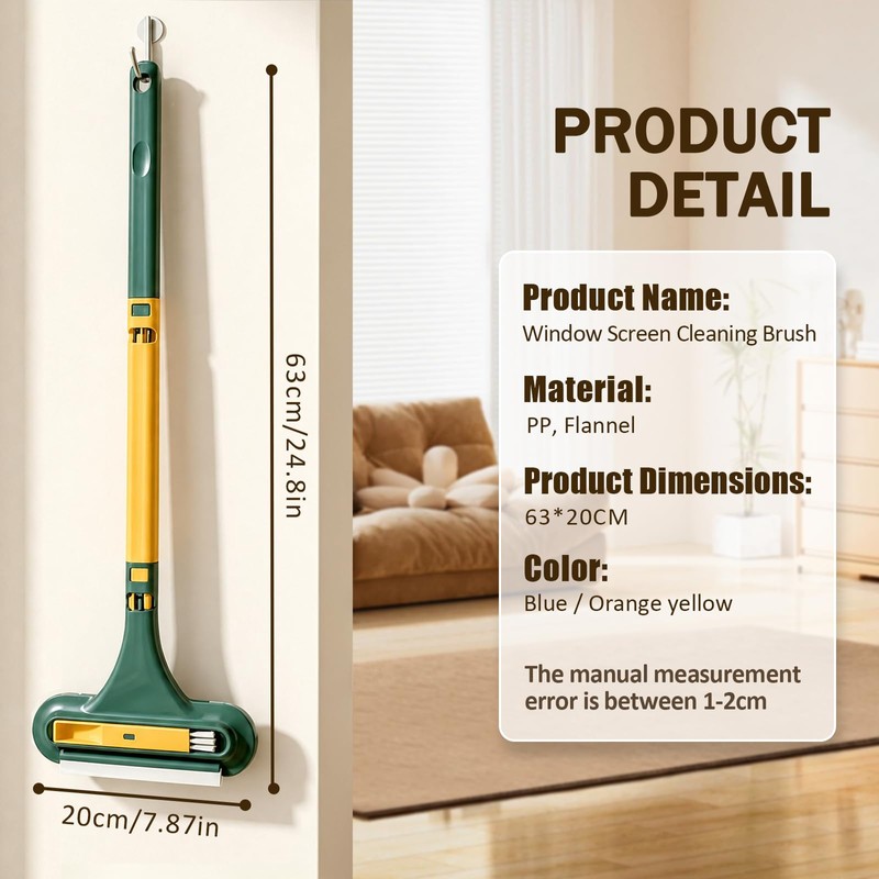 Window Screen Cleaning Brush, 2 in 1 Net Window Mesh
