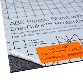 ABS Black Plastic Sheet 48" X 96" X 0.118" (1/8") 4x8 ft, Black Haircell, for Automotive, Hobby, DIY, Industrial. Easy to Cut, Bend, Mold.