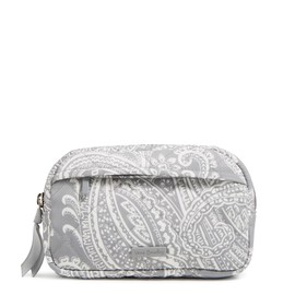 Vera Bradley Performance Twill Mini Belt Bag Sling Crossbody, Cloud Gray Paisley