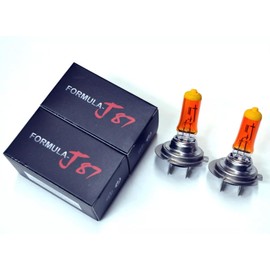 Formula-J87 Halogen Orange Amber 2000K Headlight DRL Fog Light Bulb Replacement Upgrade Stock Lamp (Pack of 2) (H7 55W)