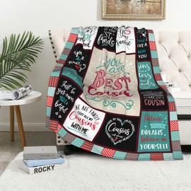 TOBUNKIEN Mothers Day Cousin Gifts - Cousin Birthday Gifts for Women - Gift for Cousins Female - Best Cousin Ever Gifts - Favorite Gift for Girl Cousin - Cousin Gifts for Woman Throw Blanket 60"X 50"