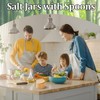 2PCS Salt Pot Salt Cellar with Magnetic Lid and Built-in