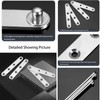 Leliafleury 4Pcs Eccentric Pivot Door Hinges 77.5 x 17.6mm Stainless