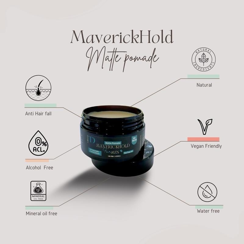 MAVERICK HOLD for Men - Matte Pomade | Anti-Hair Fall