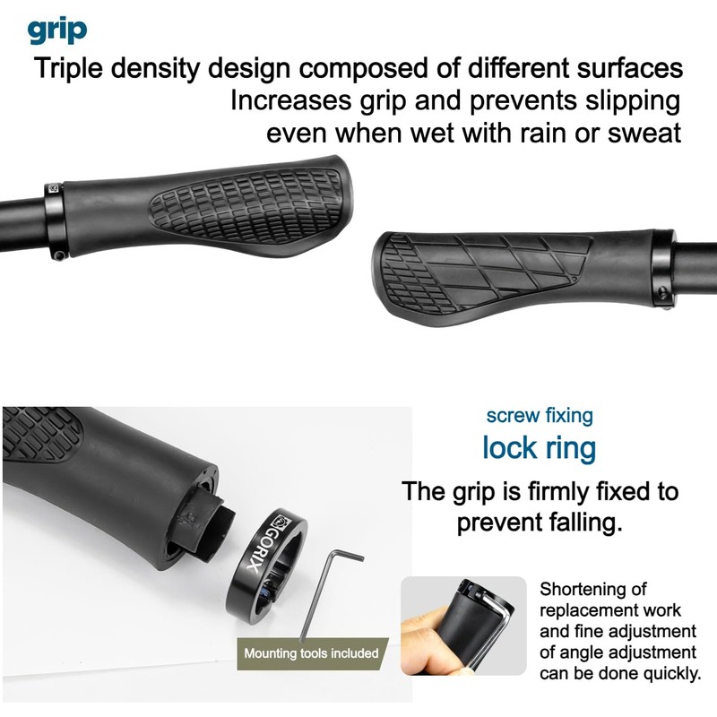 GORIX Bike Ergo Grip Handlebar Handle Grip Lock-on Bicycle Cycling