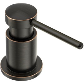 Lava Odoro Bronze Soap Dispenser for Kitchen Sink, Modern Brass Built in Countertop Pump Dispenser with 18 Oz Refillable Bottle, Kitchen Soap and Lotion Dispenser Spot-Free, Oil Rubbed Bronze, KSD-21