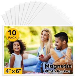 YixangDD Magnetic Picture Frames 10 Packs-Fridge Magnetic Photo Frames-Holds 4 x 6 Inches Photos,White