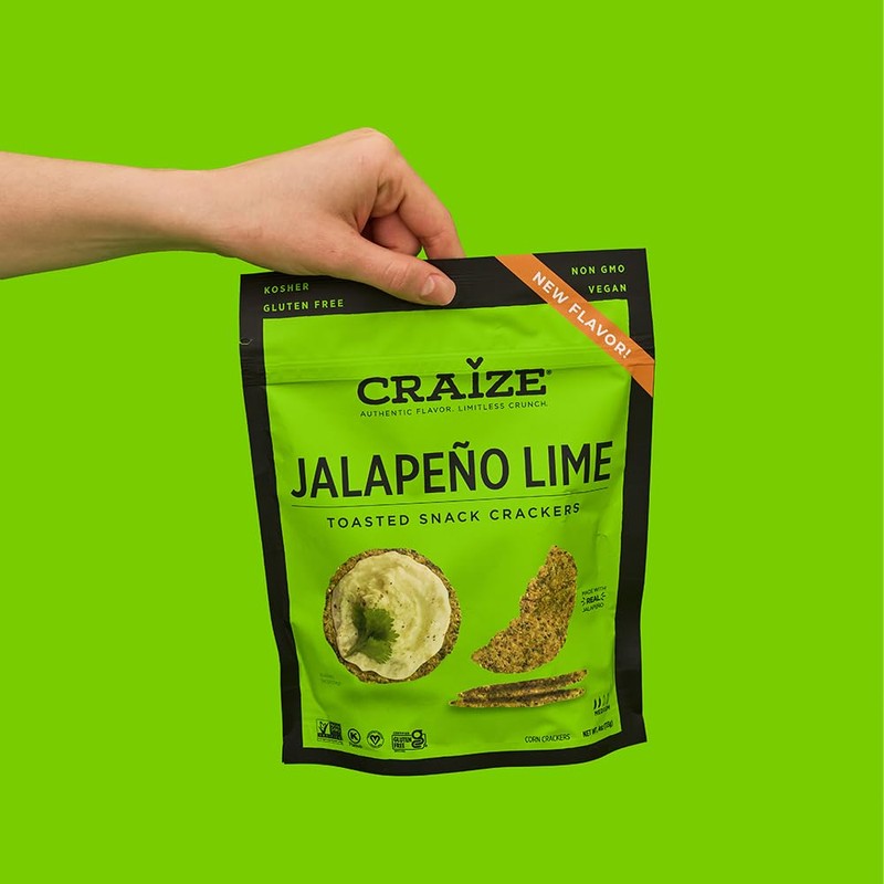 Craize *NEW FLAVOR* Jalapeño Lime Crisps | Gluten Free, Vegan,