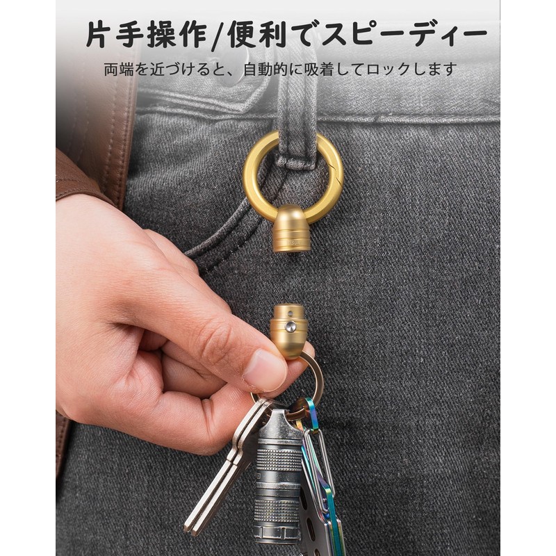 TISUR Key Chain Breakaway Quick Release Carabiner Detachable Key Chain