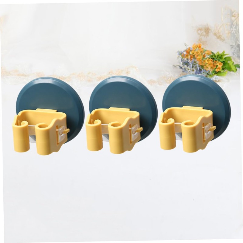 NOLITOY 3pcs Wall Mounted Mop and Broom Holder Clips Slip