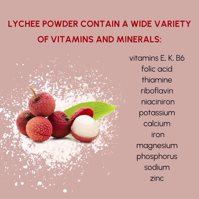 Lychee Powder 8 oz, Natural Powder for Beverages, Cooking