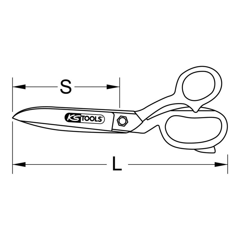 KS Tools 250mm Heavy Duty Scissors