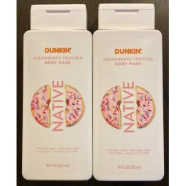 Native  NEW! Native DUNKIN STRAWBERRY FROSTED Body Wash 18oz LIMITED EDITION Lot Of 2