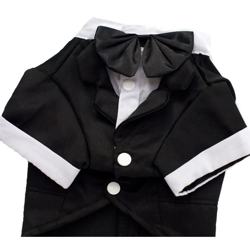 GabeFish Pets Wedding Jackets Suit for Dogs with Bow Tie