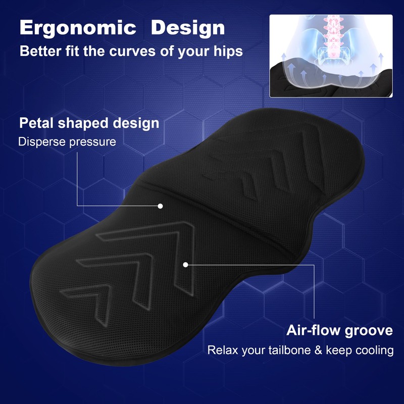 JAGASOL Motorcycle Gel Seat Cushion - Ultimate Comfort for Bike