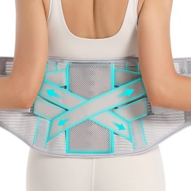 Soporte de espalda para aliviar el dolor de espalda baja cinturón de apoyo de espalda para mujeres y hombres, soporte de espalda baja para hernia de  