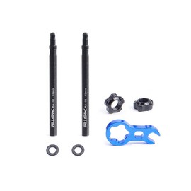 Pack of 2 pcs Bike Bicycle Tubeless Presta Valve Extender Extension with Core Wrench, 45mm 80mm (removable-80mm)