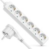 deleyCON 6-Way Power Strip with Flat Connector Power Strip for